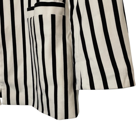 Alice + Olivia Striped Oversized Blazer Black White Size XS - Picture 11 of 13